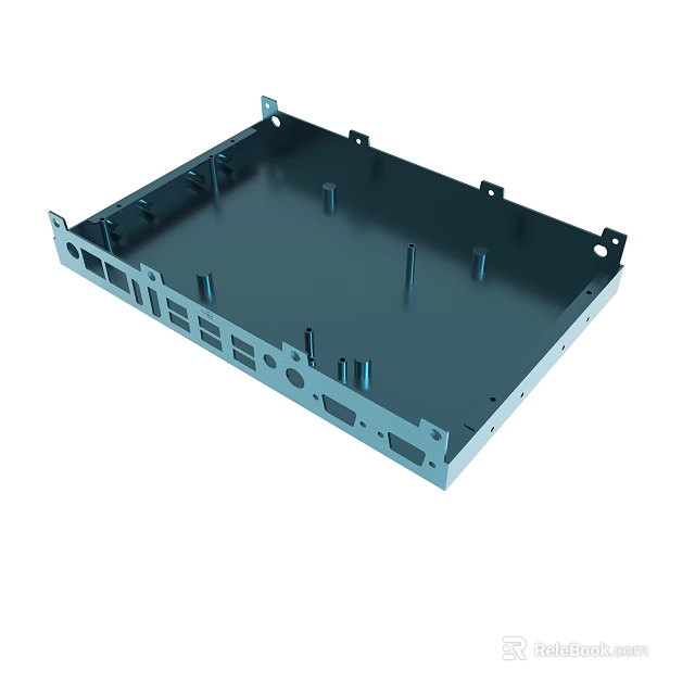 Industrial Metal Frame Base Featuring Holes And Supports For Devices 3d model 