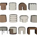 Modern Sofa Stool Low Stool 3d model