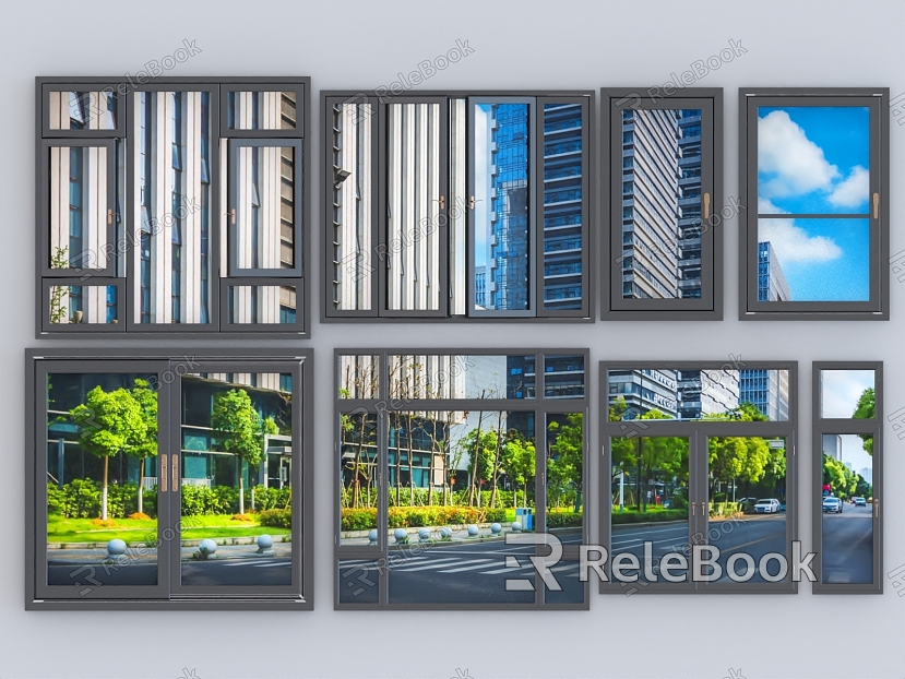 window glass window casement window sliding window aluminum alloy window broken bridge aluminum window bay window glass door floor-to-ceiling window model