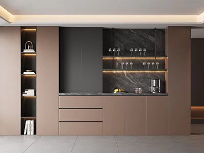 Italian Sideboard Wine Cabinet Sideboard Cabinet Finished Sideboard Cabinet Sideboard Italian Light Luxury Sideboard 3d model