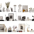 Modern Decorative Ornament Sets With Vases Sculptures Photo Frames Books Dried Plants For Home Decor