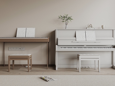 Modern Piano 3d model