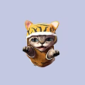 Modern cat jumping cat 3d model