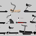 Multiple Modern Treadmill Designs with Sleek Features for Home Gym Sports Equipment