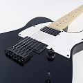 Stylish Electric Guitar With Black Body Light Wood Neck And Metal Strings For Music Lovers