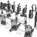 Complete Collection Of Fitness Equipment With Various Training Machines For Home And Gym