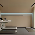 Modern Fitness Gym Interior With Treadmills And Yoga Mat For Effective Workout Sessions