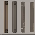 Ornate Metallic Door Handles with Various Decorative Patterns and Traditional Designs
