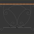 Stylish Long Table With Orange Wooden Slatted Top And Black Metal Legs