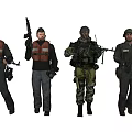 Game Movie Characters In Military Outfits Holding Weapons And Tactical Gear