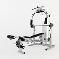 Multifunctional Fitness Equipment With Seated Bench Barbell And Cable System