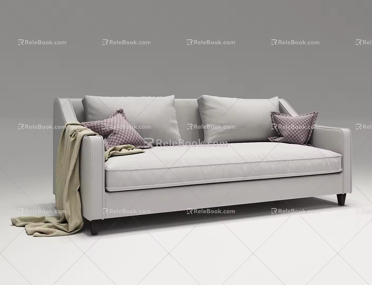 European-style double sofa 3d model