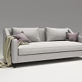 European-style double sofa 3d model