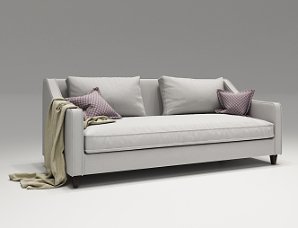 European-style double sofa 3d model