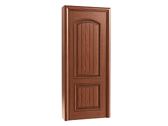 American solid wood door 3d model