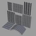 Industrial Equipment with Transparent Panels Featuring Various Shapes and Arranged Structure