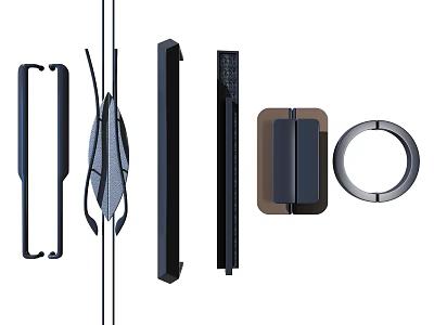 Stylish Contemporary Cabinet Handles With Various Shapes And Designs For Home Furniture 3d model