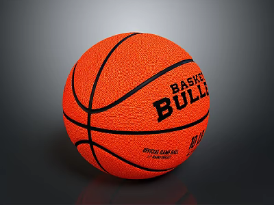 BULLET Official Game Orange Basketball With Textured Surface For Daily Use 3d model