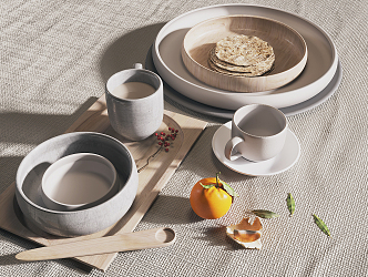 Modern Tableware 3d model