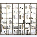 Modern Decorative Cabinet With Open Shelves Filled With Books And Decorative Items