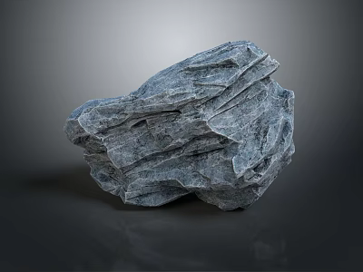Natural Gray Stone With Rough Surface Texture And Organic Shape For Decorative Projects 3d model