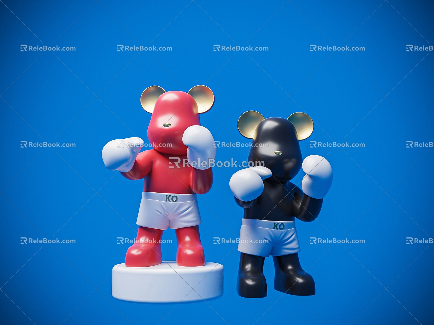 violent bear ornaments doll tide play 3d model