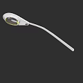 White Outdoor Street Light Featuring Curved Pole For Outdoor Illumination