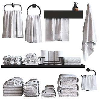 Modern Towel Bathroom Supplies 3d model