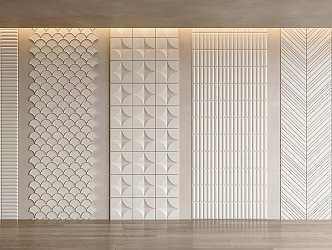 Modern White Tile Wall White Small Square Tile Bathroom Tile Kitchen Tile Shape Tile Background Wall 3d model