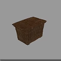 Handcrafted Woven Wicker Storage Basket with Lid for Home Organization and Daily Use