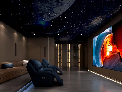 Modern AV Room Home AV Room 3d model