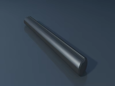 Sleek Modern Metallic Pen With Smooth Surface And Cylindrical Shape On Gray Background 3d model