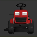 Red Agricultural Tractor With Compact Design For Efficient Mowing And Steering Wheel Seat