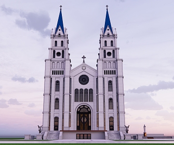 European church cathedral 3d model