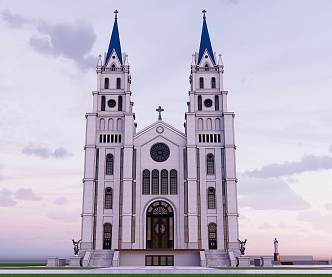 European church cathedral 3d model