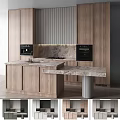 Modern Kitchen Interior Design With White Cabinets Marble Countertop And Island Appliances