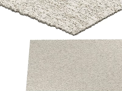 Soft Light Colored Square Rug With Textured Surface For Modern Home Decor 3d model