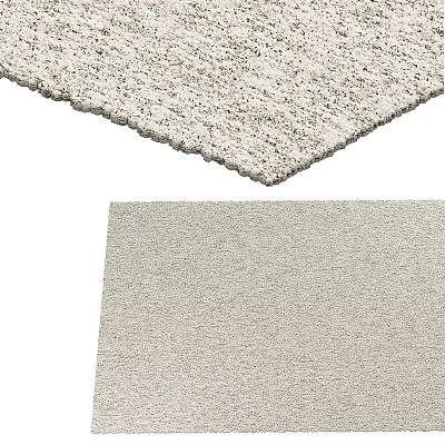 Soft Light Colored Square Rug With Textured Surface For Modern Home Decor 3d model