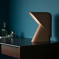Staerck Modern Table Lamp With Sleek Black Brown Curved Unique Design