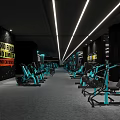 Modern Gym Interior With Various Fitness Equipment