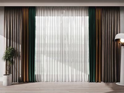 Modern Curtains 3d model