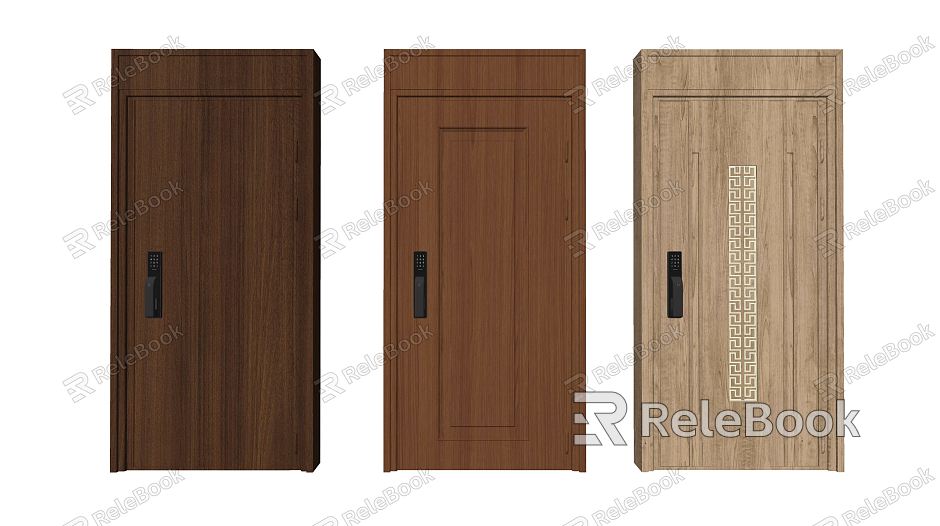 New Chinese Style Flat Door Single Door model