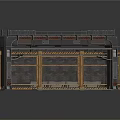 Industrial Structure Design With Metal Frame Platform And Wooden Tracks