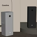 Cassina Modern Air Purifiers White and Dark Gray Design Models 3d model