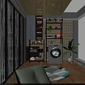 Practical Balcony Cabinet In Laundry Area With Washer Storage Shelves Plants Cleaning Supplies And Towels