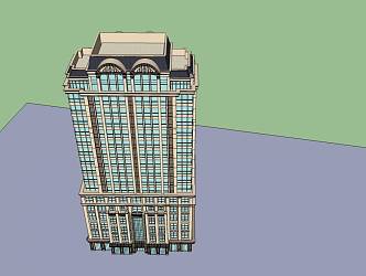 French Residential Building High-rise Residential Building 3d model