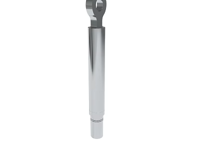 Silver Metal Cylindrical Tool with Top Ring Design for Mechanical Applications 3d model