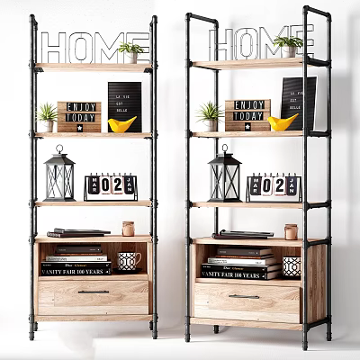 Industrial LOFT Storage Rack 3d model