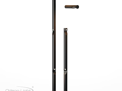 Modern Outdoor Light Pole With Sturdy Metal Structure And Installation Parts 3d model