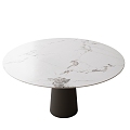 Modern round dining table 3d model